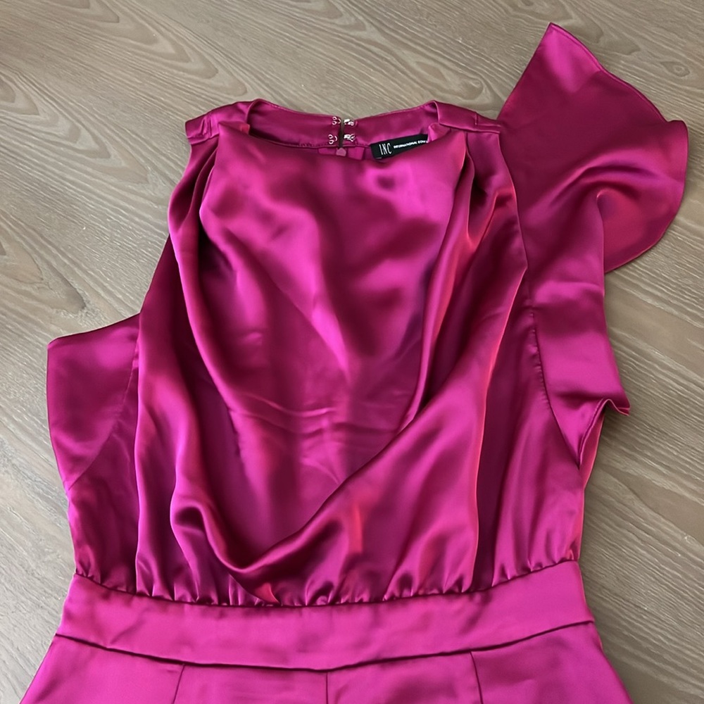 NWT INC Satin Fuschia Jumpsuit - Picture 7 of 7